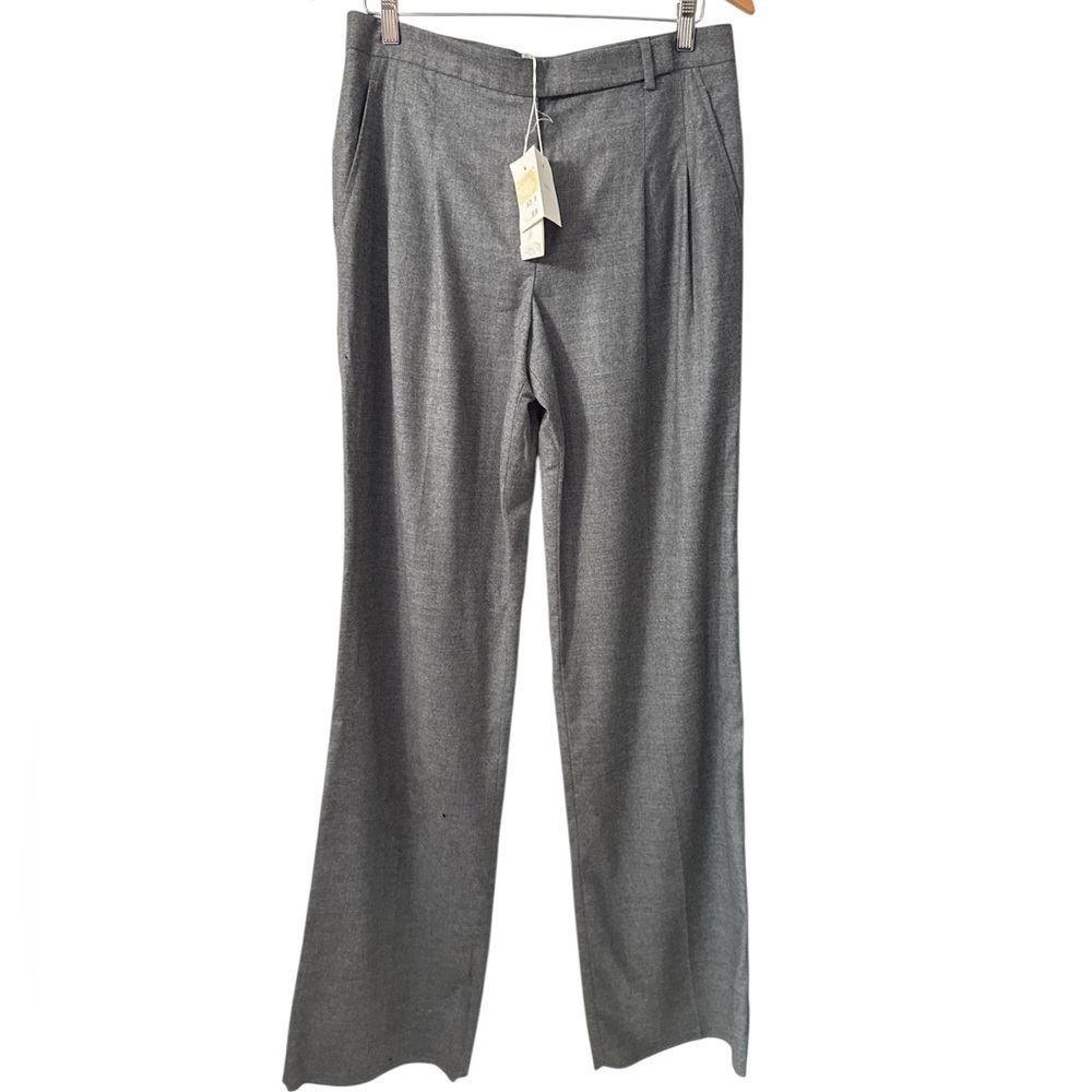 Gunex Gray Virgin Wool Cashmere Bootcut Trousers